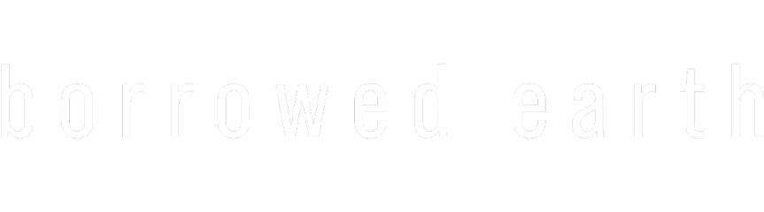 Borrowed Earth Collaborative White Logo